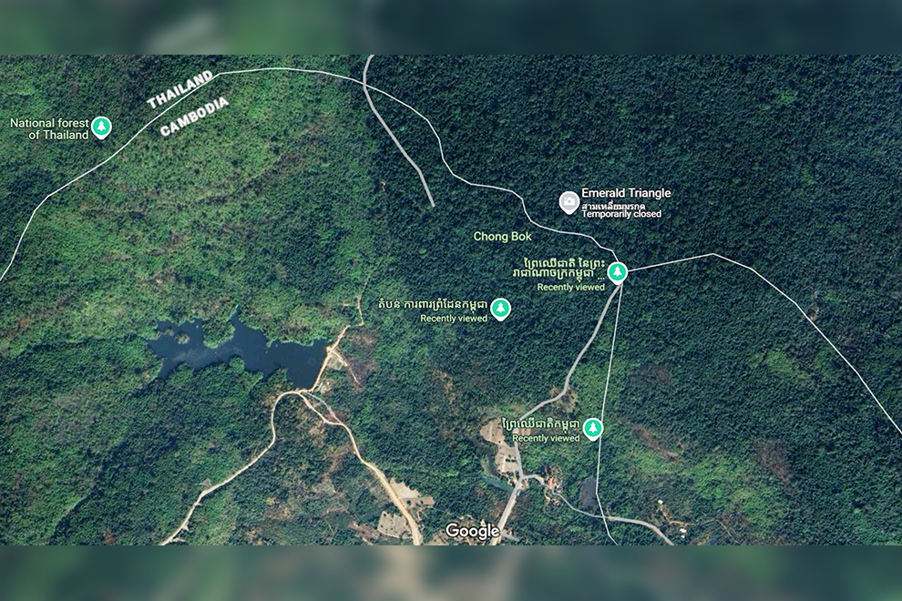 ផែនទីព្រំដែនរវាងកម្ពុជា-ថៃ