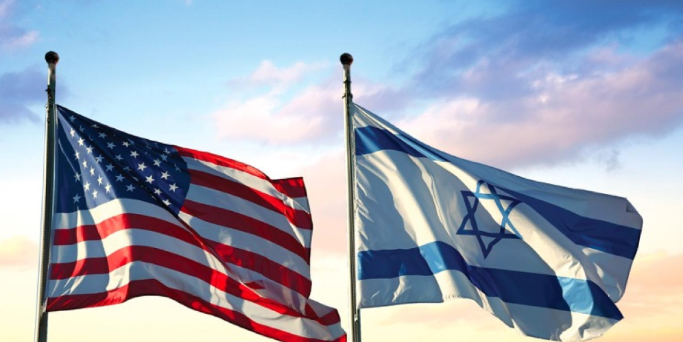 ទង់ជាតិអាម៉េរិក និងទង់ជាតិអ៊ីស្រាអែល