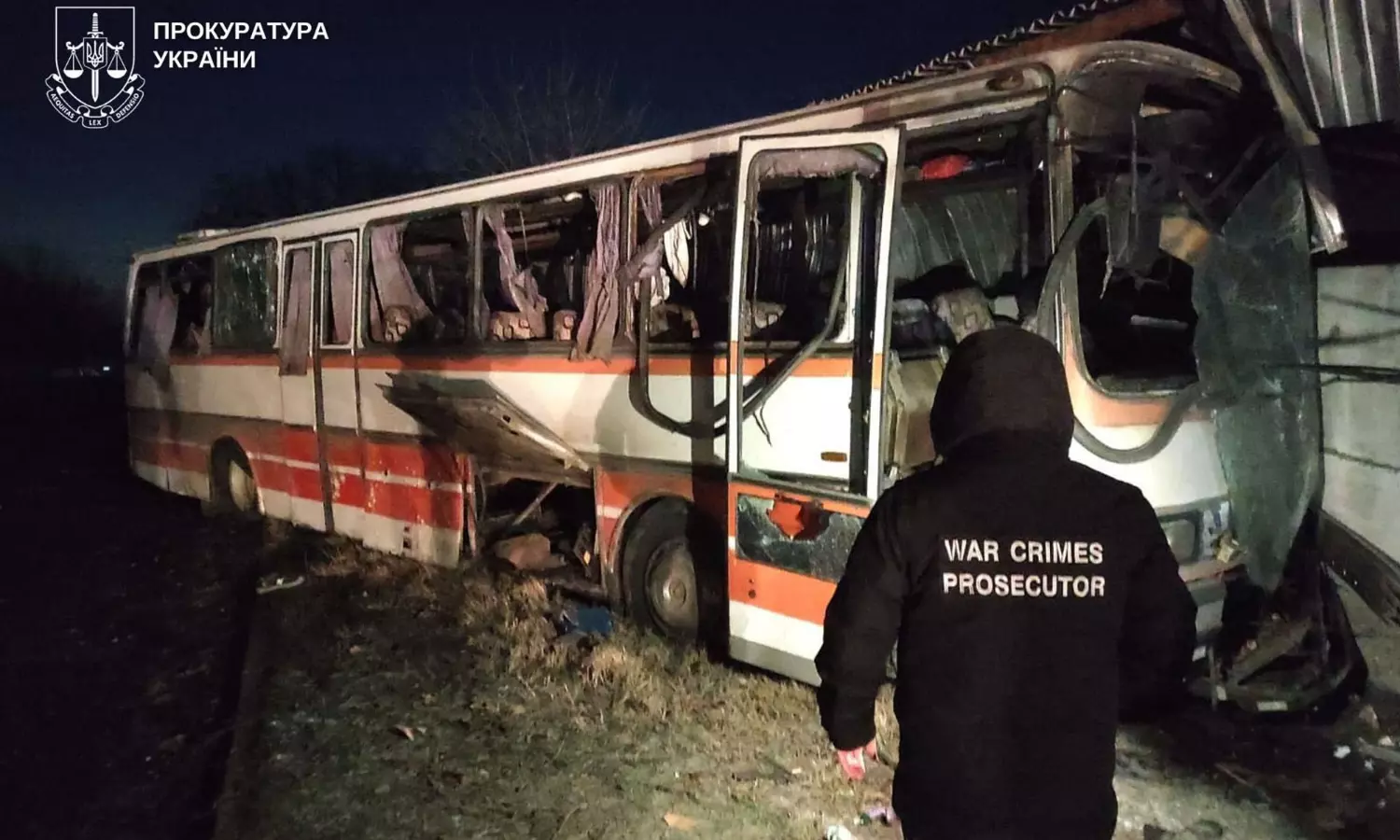 រថយន្តដឹកកម្មករrgការវាយប្រហារនៅទីក្រុងធីរីនណូហ្កាហ្វ (Terenivka)