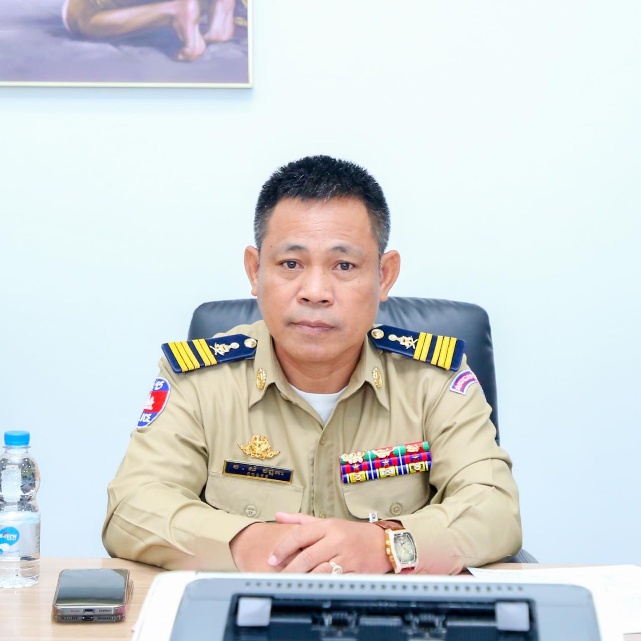 លោក សំ វិច្ឆិកា អ្នកនាំពាក្យនៃស្នងការដ្ឋាននគរបាលរាជធានីភ្នំពេញ​​