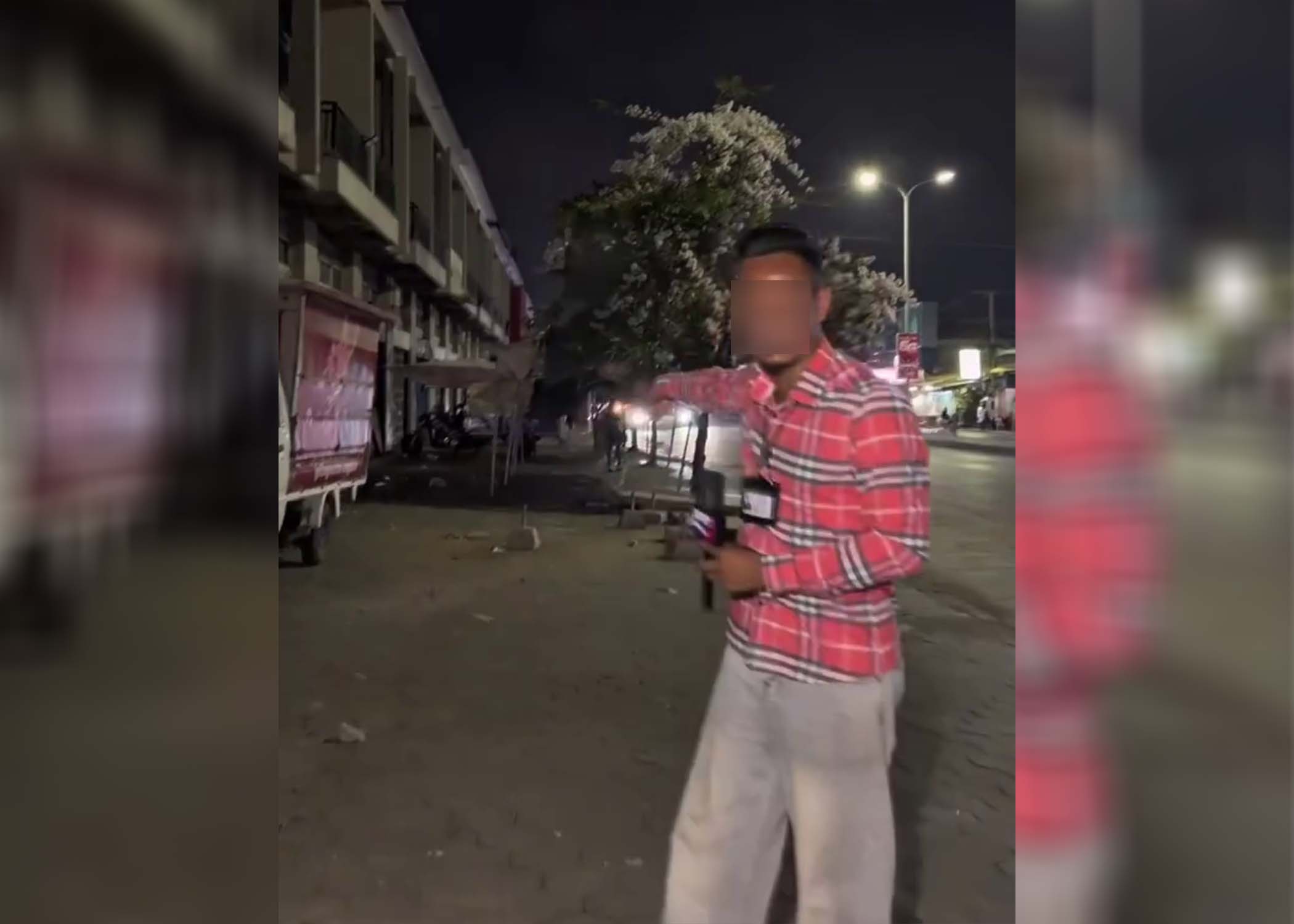 លោក មាស សារ៉ា បានចុះទៅថតវីដេអូស្រ្តីៗឈរនៅម្តុំផ្លូវវេងស្រេង