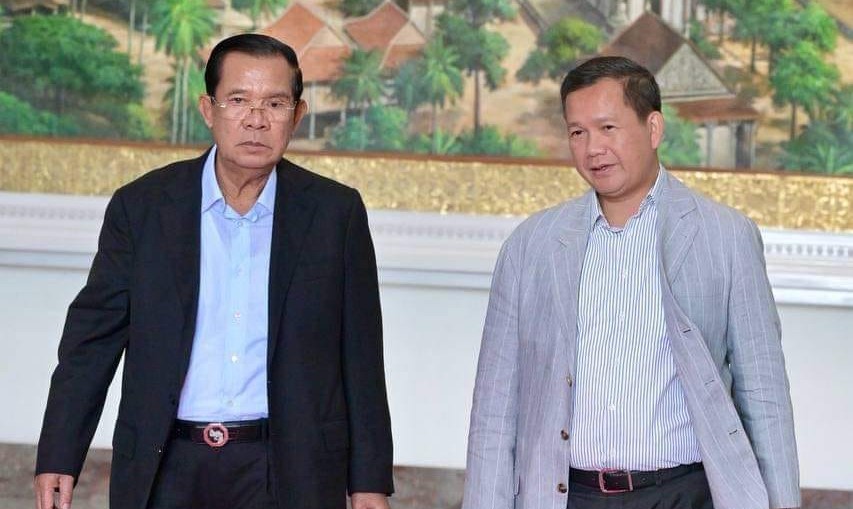 សម្តេច ហ៊ុន សែន អតីតនាយករដ្ឋមន្រ្តី និងសម្តេច ហ៊ុន ម៉ាណែត នាយករដ្ឋមន្រ្តីបច្ចុប្បន្ន