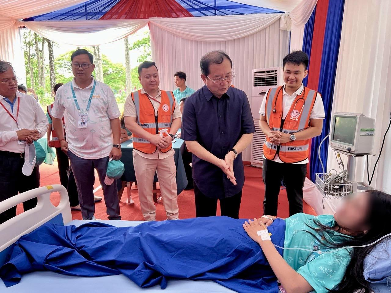 ស្តង់ប្រចាំការរបស់ក្រុមគ្រូពេទ្យ ក្នុងព្រឹត្តិការណ៍អង្គរសង្រ្គាន្ត សៀមរាប ឆ្នាំ២០២៥។ រូបភាព៖ ក្រសួងសុខាភិបាល