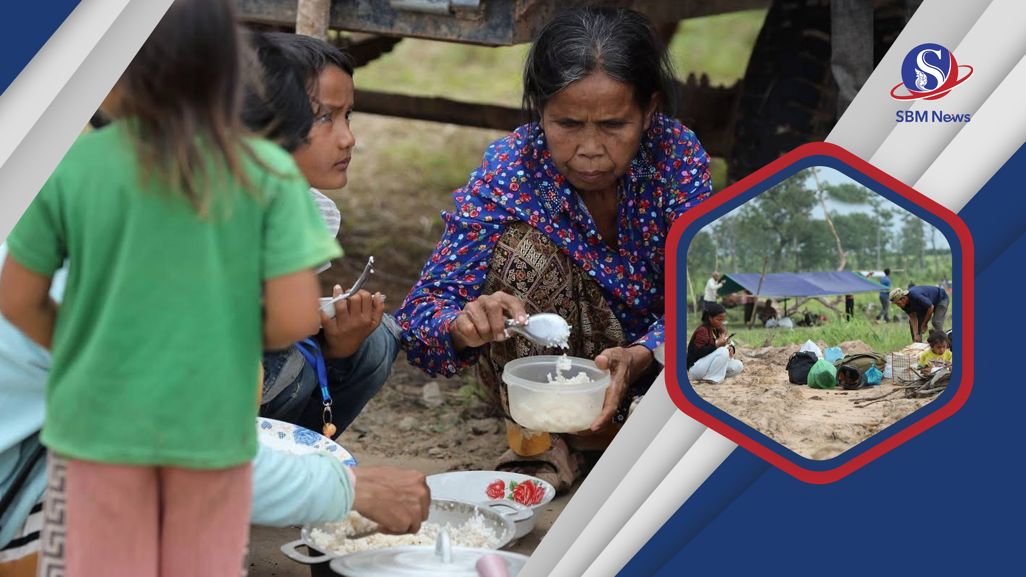 Sithet Cambodian civilians Seek peace as Thai invading forces attack