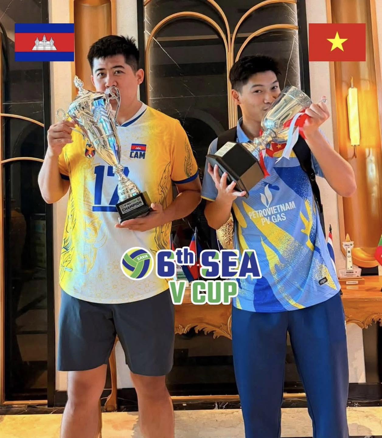 ម្ចាស់ជើងឯក&nbsp;SEA V-CUP&nbsp;លើកទី៦&nbsp;ជុំទី១ កម្ពុជា និងជុំទី២ វៀតណាម
