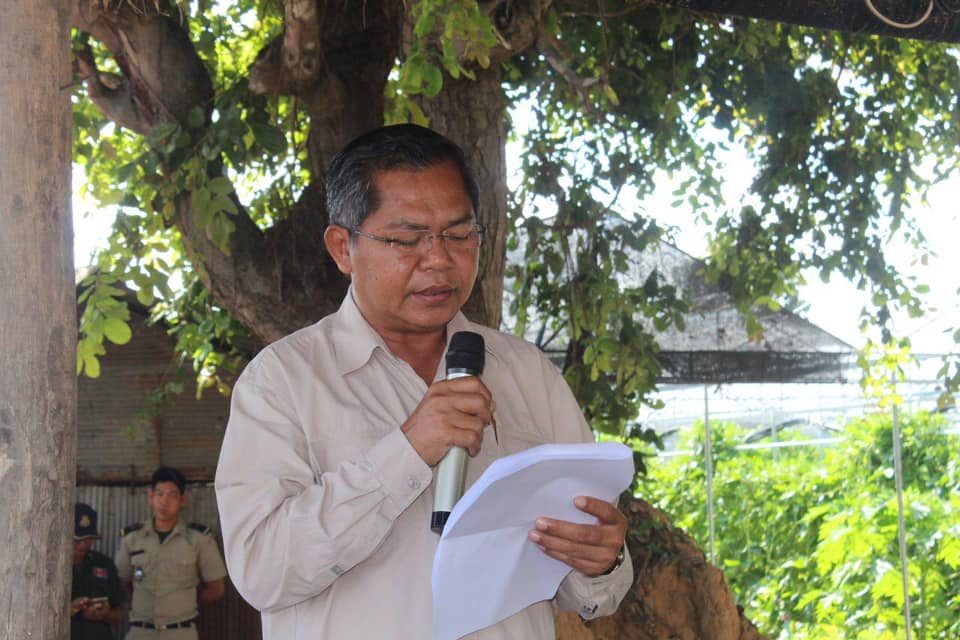 លោក ទា គឹមសុទ្ធ ប្រធានមន្ទីរកសិកម្ម រុក្ខាប្រមាញ់ និងនេសាទខេត្តសៀមរាប