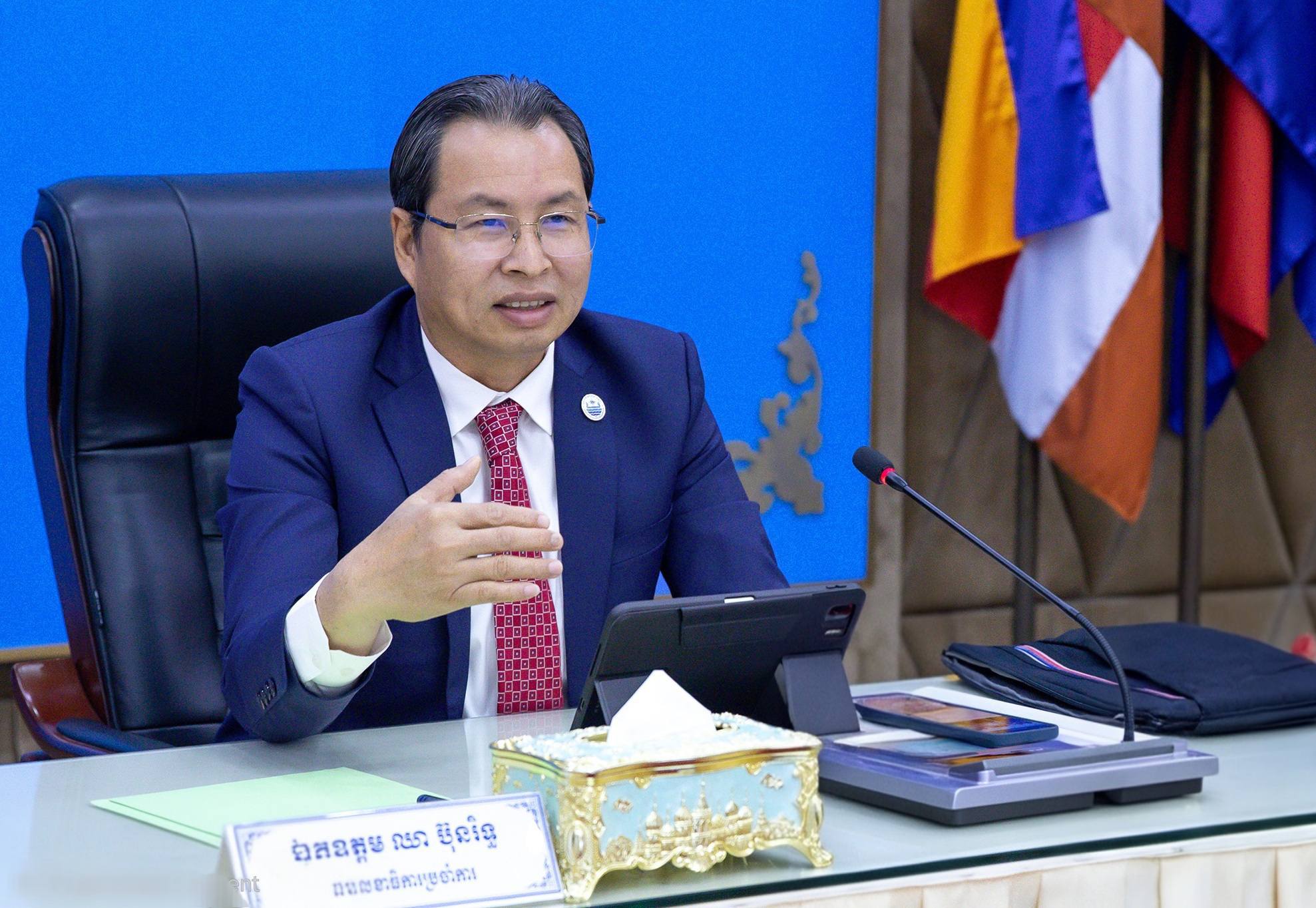 លោក ឈា ប៊ុនរិទ្ធ រដ្ឋលេខាធិការប្រចាំការក្រសួងធនធានទឹក&nbsp;