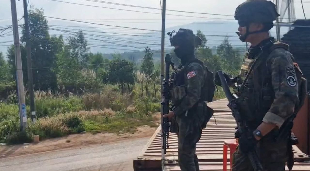 រូបភាពឯកសារ៖ កម្លាំងថៃ ឈរជើងក្នុងទីតាំងស្ថិតក្នុងដែនអធិបតេយ្យកម្ពុជា។&nbsp;