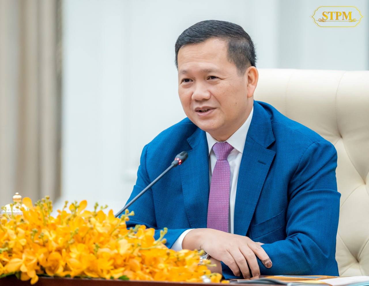 សម្តេចបវរធិបតី ហ៊ុន​ ម៉ាណែត ជានាយករដ្ឋមន្រ្តីនៃប្រទេសកម្ពុជា។