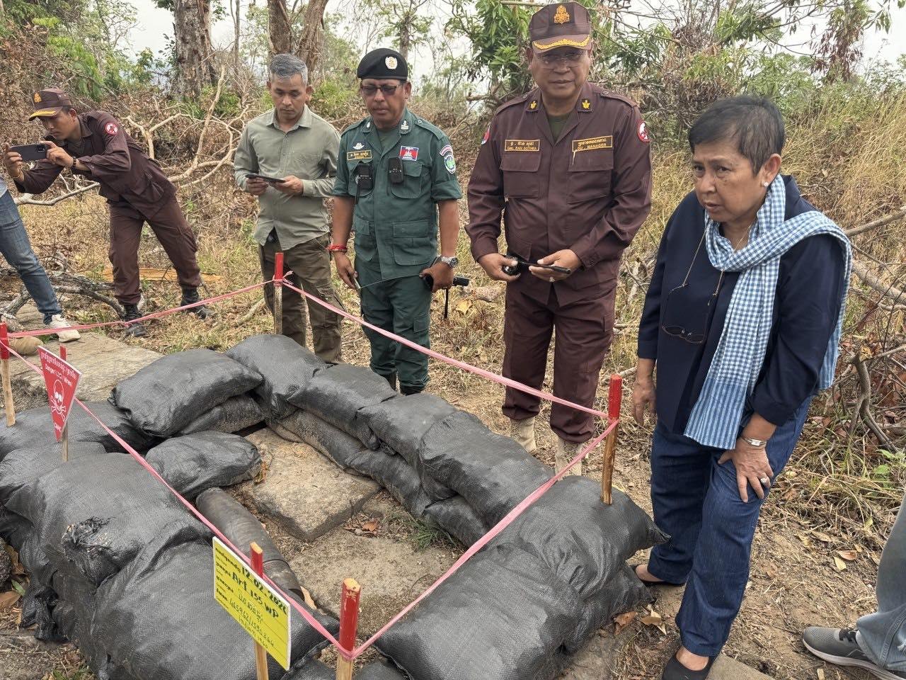 រូបភាពគ្រាប់ថ្មីៗដែលបន្សល់ពីសង្គ្រាមថៃឈ្លានពានកម្ពុជាក្នុងឆ្នាំ២០២៥។