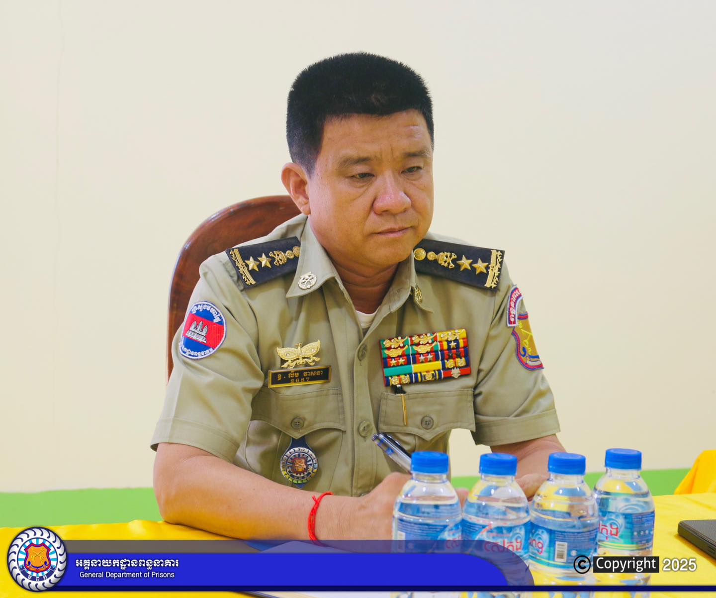 លោកឧត្តមអគ្គានុរក្សថ្នាក់លេខ២ លីម វាសនា ប្រធានពន្ធនាគារខេត្តស្ទឹងត្រែង