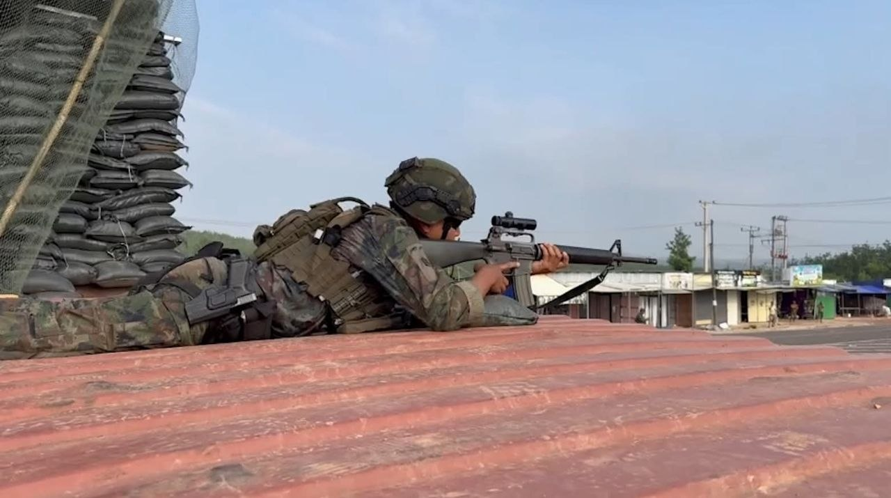 រូបភាពឯកសារ៖ កម្លាំងថៃ ចូលមកក្នុងទីតាំងស្ថិតក្នុងទឹកដីកម្ពុជា។&nbsp;