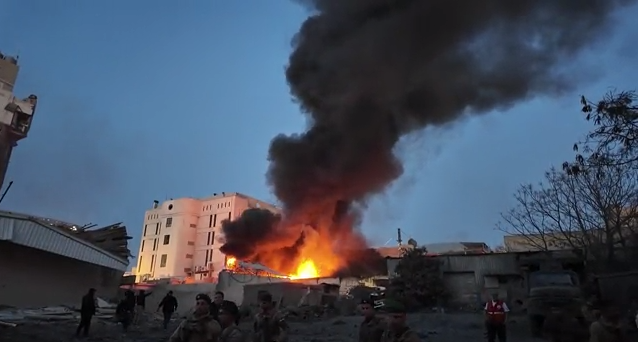 ភ្លើងនិងផ្សែងនៅទីតាំងមួយក្នុងប្រទេសអ៊ីរ៉ង់ កើតឡើងដោយសារអាម៉េរិក-អ៊ីស្រាអែលទម្លាក់គ្រាប់។&nbsp;