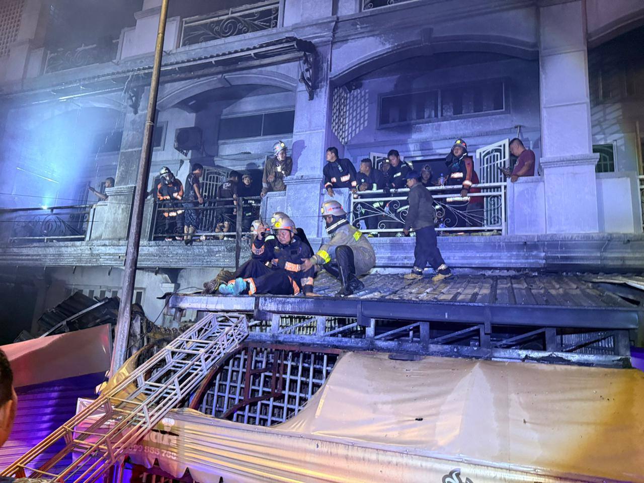 អគ្គិភ័យមួយកន្លែង សង្កាត់ឫស្សីកែវ ខណ្ឌឬស្សីកែវ កាលពីថ្ងៃទី១៩ ខែកុម្ភៈ ឆ្នាំ២០២៦។ រូបភាព៖ ស្នងការនគរបាលរាជធានីភ្នំពេញ