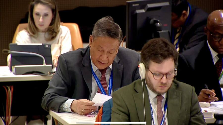 លោក កែវ ឈា ឯកអគ្គរាជទូត និងជាតំណាងអចិន្ត្រៃយ៍កម្ពុជាប្រចាំអង្គការសហប្រជាជាតិ