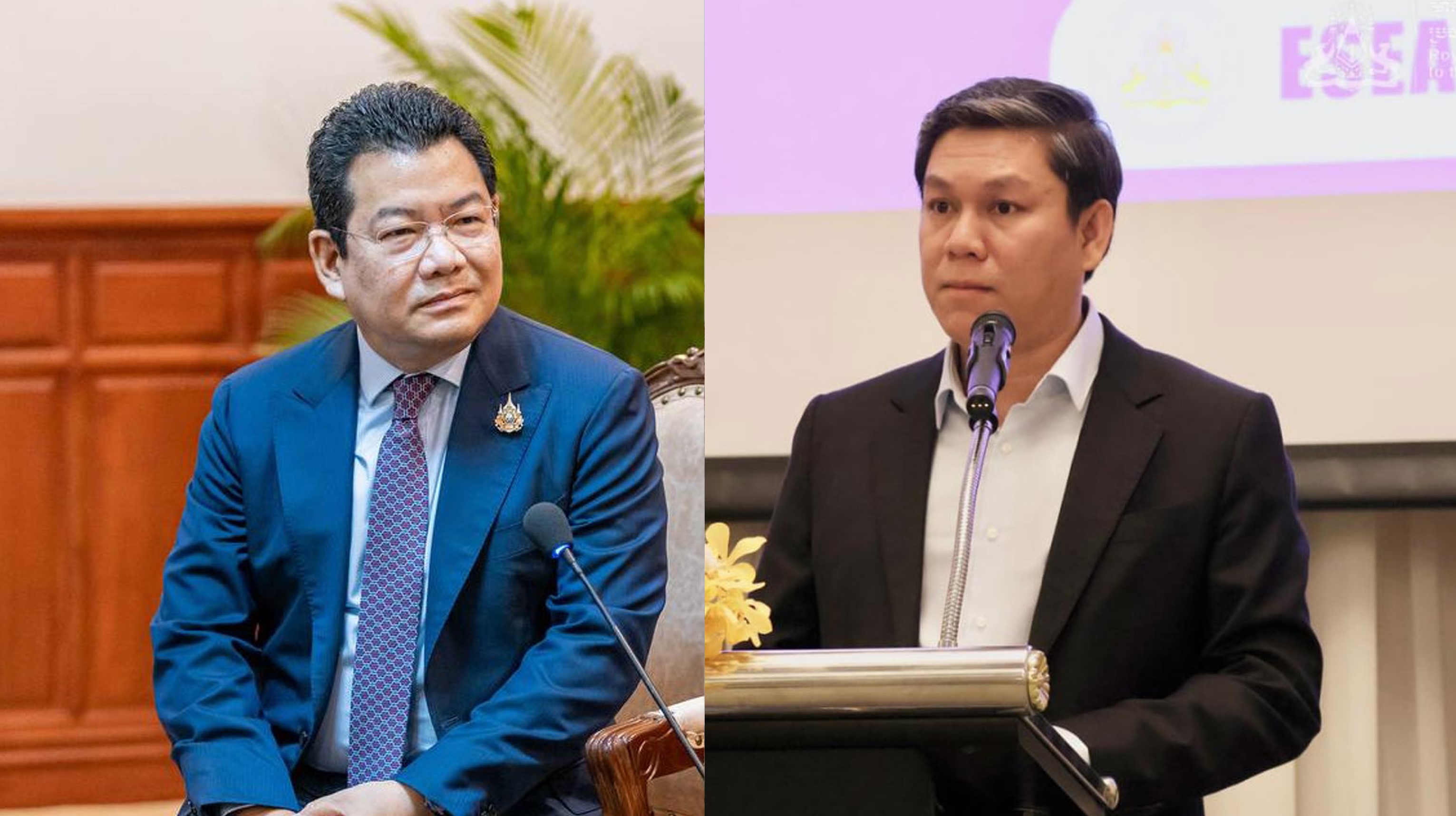 លោក ទុល ត្រៃសូរ៉ាត់ ទូតថៃប្រចាំនៅកម្ពុជា និងលោក ហ៊ុន សារឿន ទូតខ្មែរប្រចាំនៅថៃ