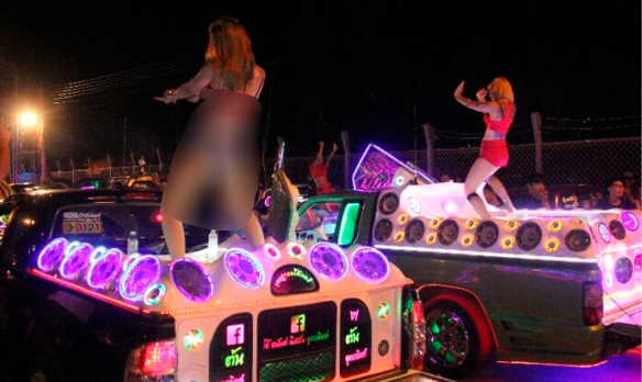 រូបតំណាង៖ ក្រុមចចករាត្រី រាំលើរថយន្តនៅប្រទេសថៃ។&nbsp;