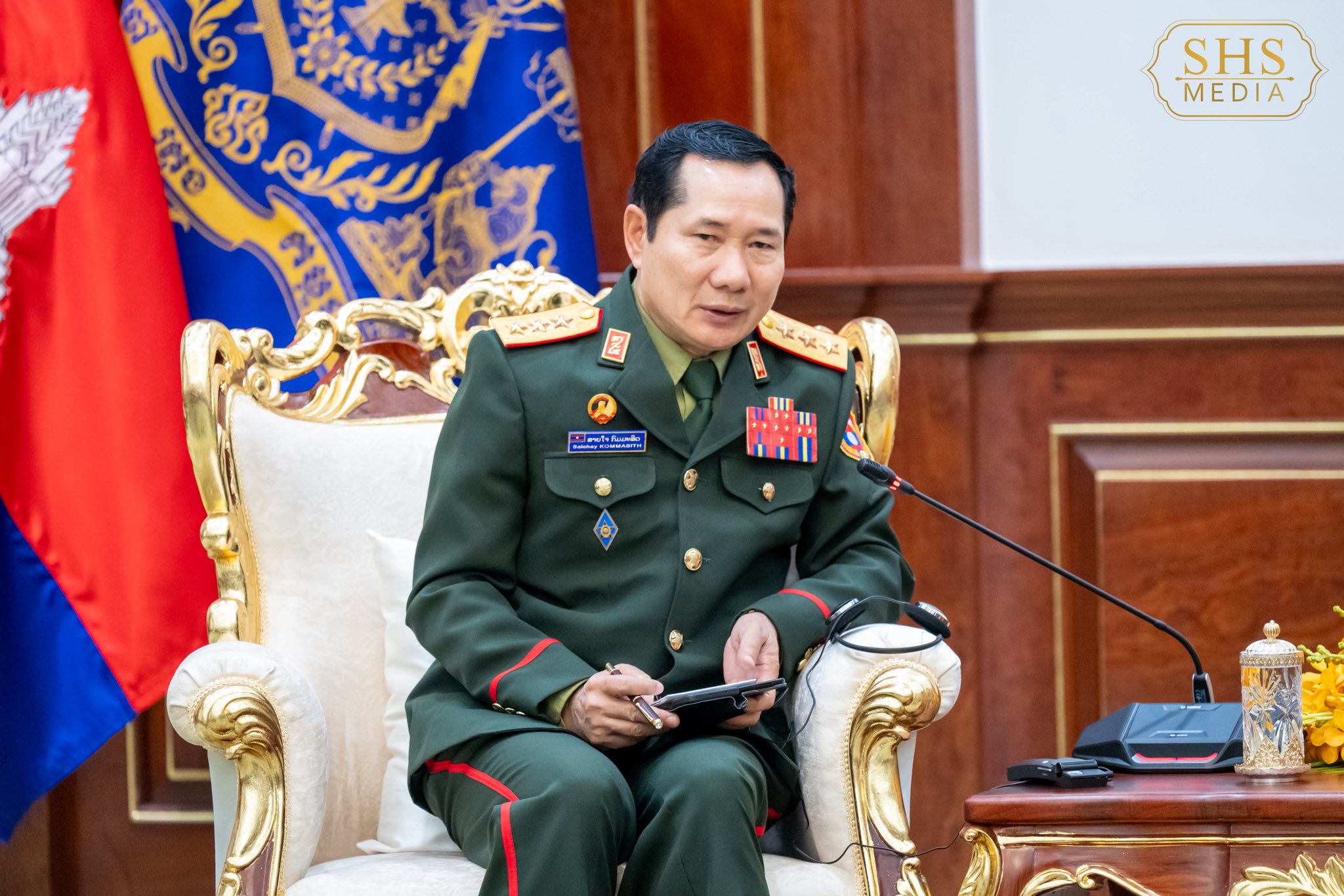 លោក សាយចៃ គុមម៉ាស៊ីត (Saichay Kommasith) អនុរដ្ឋមន្ត្រីក្រសួងការពារប្រទេស។ រូបភាព៖ សម្តេចតេជោ ហ៊ុន សែន