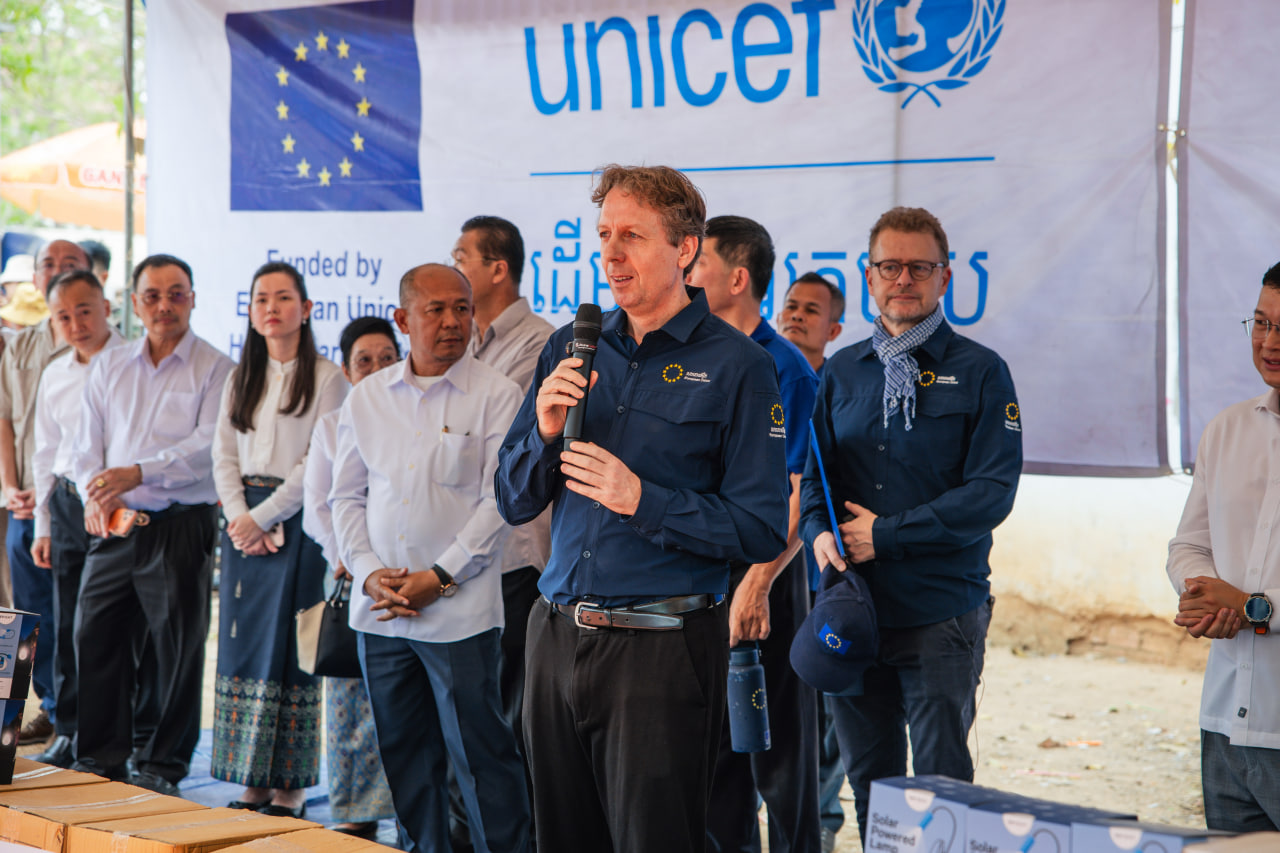 លោក អ៊ីហ្កូ ទ្រីសម៉ាន់&nbsp;ឯកអគ្គរដ្ឋទូតសហភាពអឺរ៉ុបប្រចាំកម្ពុជា។ រូបភាព៖ អង្គការយូនីសេហ្វ