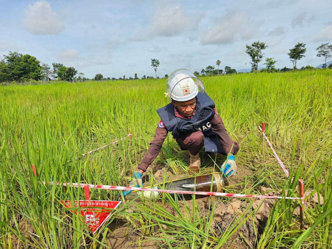 រូបភាពគ្រាប់ថ្មីៗដែលបន្សល់ពីសង្គ្រាមថៃឈ្លានពានកម្ពុជាក្នុងឆ្នាំ២០២៥។