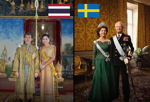 &nbsp; ព្រះមហាក្សត្រថៃ និងព្រះមហាក្សត្រស៊ុយអែត