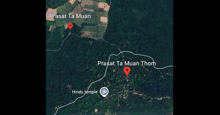 Google Maps បង្ហាញប្រាសាទតាមាន់ធំស្ថិតក្នុងដីខ្មែរ