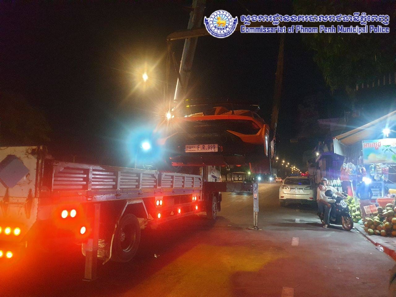 រថយន្តជនបង្ក ត្រូវសមត្ថកិច្ចស្ទាក់ចាប់បានក្រោយកើតហេតុ កាលពីថ្ងៃទី២៣ ខែកុម្ភៈ។