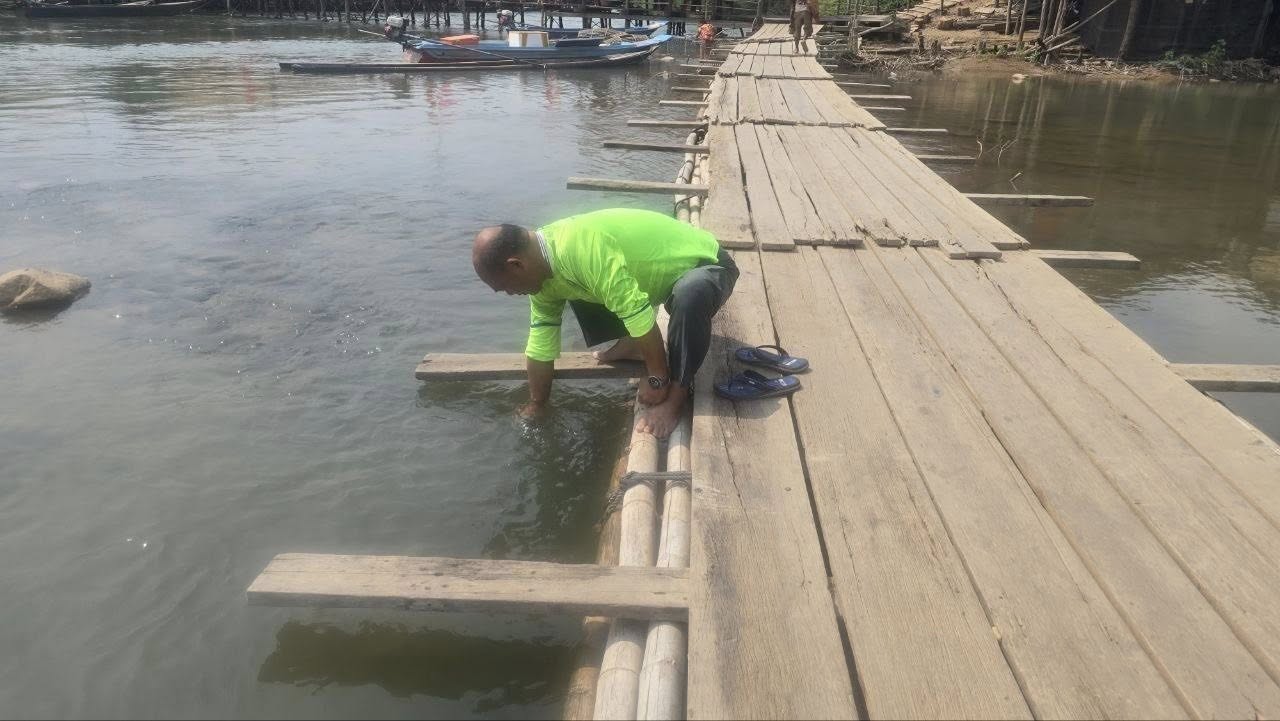 ការត្រួតពិនិត្យ របស់មន្ទីរបរិស្ថានរាជធានី-ខេត្តតាមបណ្តោយ​ទន្លេមេគង្គ​។ រូបភាព៖ ក្រសួងបរិស្ថាន