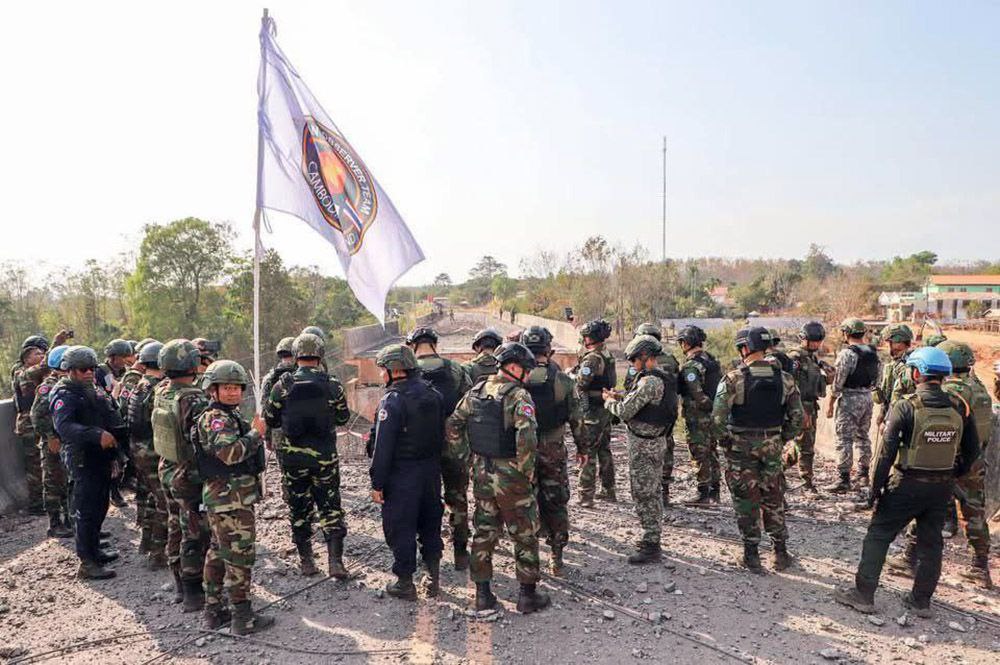 សកម្មភាពក្រសួងការពារជាតិកម្ពុជា ជូនក្រុមអ្នកសង្កេតការណ៍អាស៊ាន(AOT)ចុះពិនិត្យ។