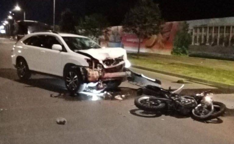 រថយន្តបុកម៉ូតូលើផ្លូវ៦០ម៉ែត្រក្នុងពេលយប់