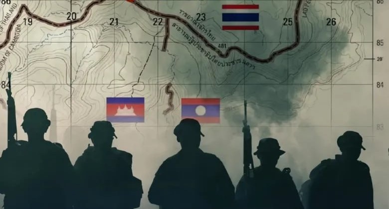 រូបបង្ហាញពីតំបន់មុំបី ដែលមានកម្ពុជា ថៃ និង ឡាវ