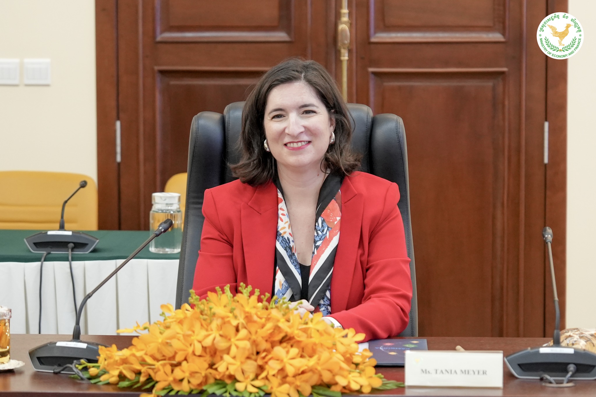 លោកស្រី ថាញ៉ា ម៉ៃអឺ (Tania Meyer)&nbsp;ប្រធានគ្រប់គ្រងធនាគារពិភពលោកប្រចាំកម្ពុជា&nbsp; &nbsp;